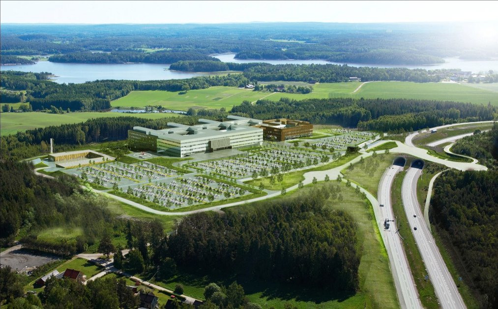 Visualisert oversikt over Østfoldsykehuset på Kalnes