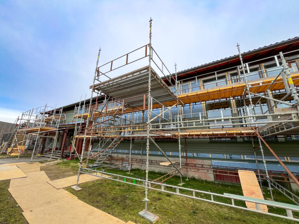 utvendige arbeider på knapstad skole